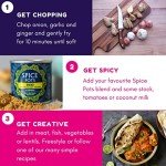 Curry Night Kit by Spice Pots - 100% Natural Ingredients - 4 x 40g Spice Blends - 8 Curry Recipe Booklet - Korma, Bhuna, Goan & Indian Tandoori Vegan Curry Powder - Cooking Gifts for Women & Men