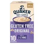 Quaker Oats Gluten Free Porridge Sachets, 10 Pack