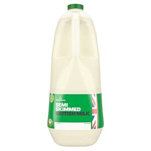 Morrisons 4 Pints Semi Skimmed British Milk