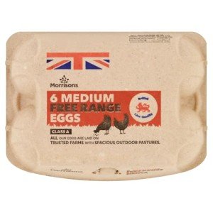 Morrisons 6 Pack Free Range Medium Eggs