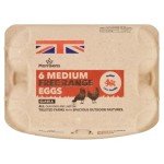 Morrisons 6 Pack Free Range Medium Eggs