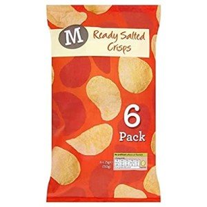 Morrisons Ready Salted Crisps - 6 Pack