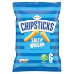 Salt & Vinegar Chipsticks Crisps Multipack 6 Bags