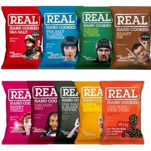 Mixed Case of Real Crisps - 24 Packs