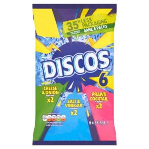 Discos Crisps Variety Pack - 6 Bags (25.5g)