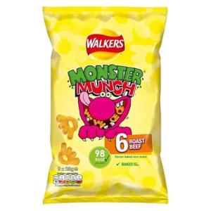 Walkers Monster Munch Roast Beef Snack Multipack