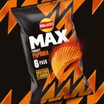 Walkers Max Punchy Paprika Crisps Multipack 6x27g