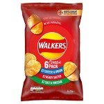 Walkers Classic Crisps Variety Pack, 6 Bags