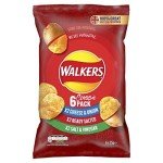 Walkers Classic Crisps Variety Pack, 6 Bags