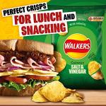 Walkers Salt and Vinegar Crisps, Pack of 6
