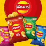 Walkers Salt and Vinegar Crisps, Pack of 6