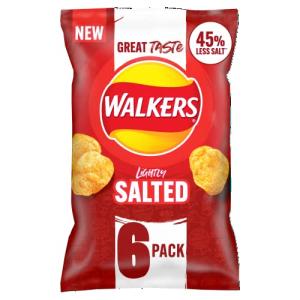 Walkers Lightly Salted Crisps 6-Pack