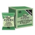 Pipers Sea Salt & Cider Vinegar Crisps - 24 Bags