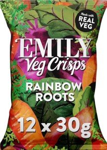 Emily Veg Crisps Rainbow Roots - 12 Pack
