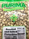Salted Pistachio Nuts 1kg - Roasted and Salted Pistachios - Dry Oven Roast Salty Unshelled Kernels - Pub Snacks Large JUMBO Bulk Bag- Snacking Nut No Oil or Preservatives - PURIMA