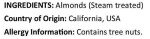 Seba Garden Californian Almonds Raw 1 kg- Whole Natural - Ziplock Bags