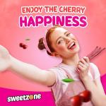 Sweetzone Cherry Pencils, UK British Retro Sweets Tub, 100 pcs, American Halal Gummy Candy Sticks Bulk for Sweet Enthusiasts