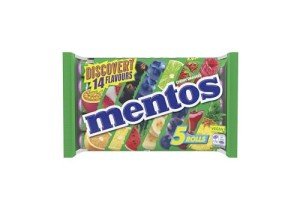 Mentos Discovery Soft Chews, Fruity, Chewy Sweets With 14 Unique Flavours, Suitable for Vegetarians - 5 Rolls