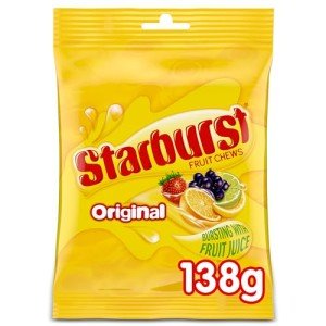 Starburst Original Fruit Chews Sweets Pouch Bag 138g