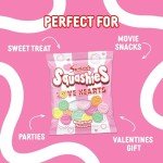 Swizzels Squashies Love Hearts 120g - Chewy Retro Sweets, Perfect Soft Chews for Kids, Party Bags, Birthday Treats, Valentine, Hampers, and Gift Boxes