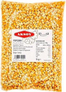 AKSOY Popping Corn Kernels - 1KG | Popcorn Seeds for Stovetop, Microwave & Air Popper | Freshly Harvested Corn for Delicious Homemade Popcorn Snacks... (Packaging May Vary)