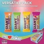 Giant Bars Flapjack Mix Fruit (Pack of 20) - Vegetarian Oat Bars, Snack Bars Variety Pack | Kids Snacks Flapjacks Bulk | Fruit Bars, Granola & Snack Bars Fruity Snacks | Picnic Snacks, Clean Snacks