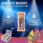 Giant Bars Flapjack Mix Fruit (Pack of 20) - Vegetarian Oat Bars, Snack Bars Variety Pack | Kids Snacks Flapjacks Bulk | Fruit Bars, Granola & Snack Bars Fruity Snacks | Picnic Snacks, Clean Snacks