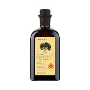 Odysea Organic Extra Virgin Olive Oil, PDO Kalamata EVOO, 500ml Glass Bottle