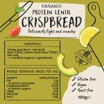 Amisa Organic Gluten-Free Protein Lentil Crispbread, 100g - Yeast Free & Low Carb - Plant-Based Protein - The Perfect Vegan Snack
