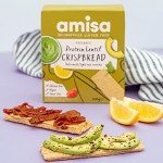 Amisa Organic Gluten-Free Protein Lentil Crispbread, 100g - Yeast Free & Low Carb - Plant-Based Protein - The Perfect Vegan Snack