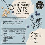 Amisa Organic Gluten-Free Porridge Oats, 1kg - Batch Tested, High Fibre, 100% Recyclable Paper Packaging - Ideal for Breakfast, Cooking & Baking , Pack of 1