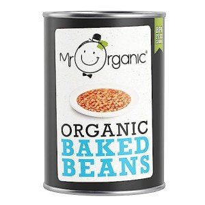 Mr Organic - Baked Beans - Certified Organic and Vegan - Baked Beans in a BPA-Free Tin - Pack of 1