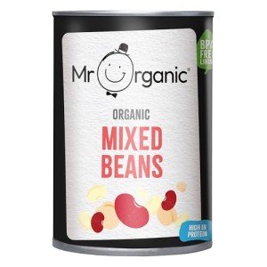 Mr Organic - Mixed Beans 400g - Organic. High in Protein & Fibre - Ready to Eat - Perfect for Salads, Stews, and Soups - Non-GMO and Gluten-Free