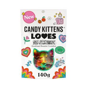 Candy Kittens Vegan Sweets LOVES (140g Bag), Rainbow Jelly, Gourmet Vegan Sweet Mix, Naturally Flavoured Gummies with Real Fruit Juice, Vegetarian Treats
