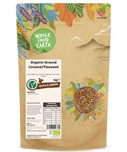 Organic Ground Flaxseed 1 kg - High Fiber