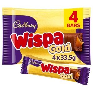 Cadbury Wispa Gold Chocolate Bars with Caramel