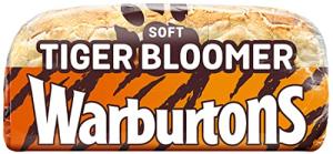 Warburtons Soft Tiger Bloomer White Bread 600g