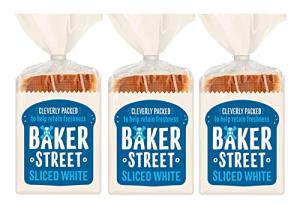 Baker Street White Sliced Bread, 3 Loaves