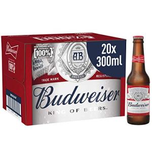 Budweiser Beer Bottles 20 Pack, 300 ml