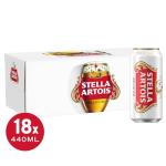 Stella Artois Premium Lager Beer, 18 Cans