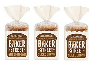 Baker Street Brown Sliced Bread - 550g, 3 Pack