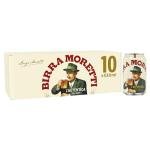 Birra Moretti Italian Lager, 10 Pack Cans