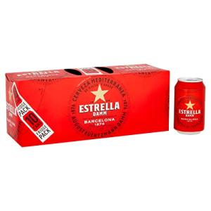 Estrella Damm Premium Lager Beer 10-Pack Cans