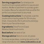 Cooks & Co Dried Porcini Mushrooms 40g Pack