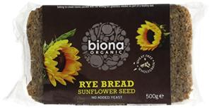 Biona Organic Rye & Sunflower Seed Bread 500g