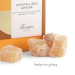Friars Crystallised Ginger Gift Box - 230 grams | Fresh, Fiery & Hot, Large Stem Ginger Sweets in Sugar | for After Dinner Chocolate Alternative, Special Occasions, Birthdays & Vegan, Dairy Free Diets