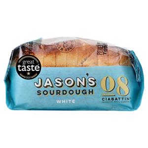 Jason's White Ciabattin Sourdough Bread 580g
