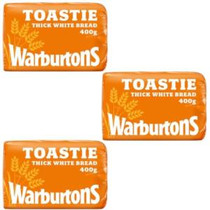 Warburton's Thick White Sliced Bread - 3 Loaves