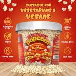 MacCorns Sweet Popcorn Bucket | 10ltr Reusable Bucket of 600g Sweet Popcorn with Handle | Crispy & Delicious Sugar-Coated Popcorn Ideal For Parties, Events & Movie Nights | Free from Dairy & Nuts