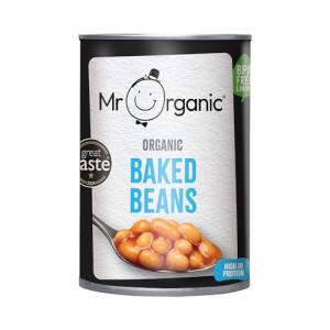 Mr Organic - Baked Beans - Certified Organic and Vegan - Baked Beans in a BPA-Free Tin - Pack of 1
